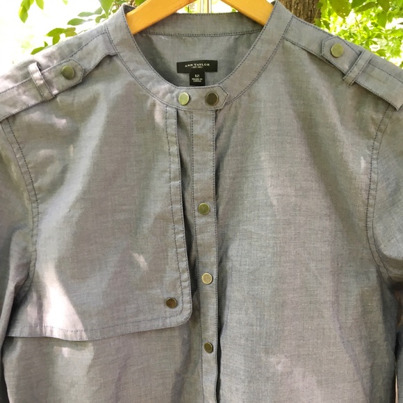 Ann Taylor convertible cotton shirt NWOT - Picture 2 of 7